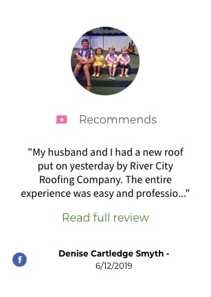 River City Roofing Solutions Roof Replacement Facebook Review