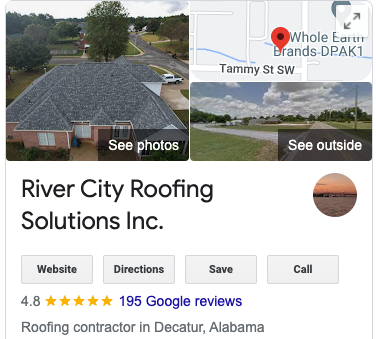 Google Map and Reviews of River City Roofing Solutions